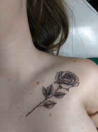 Rose Tattoo Collarbone Rose Neck Tattoo Small Rose Tattoo Neck Tattoo