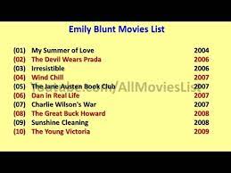 Relaying our love to her through words, we decided to conjure up a list of top 10 movies of emily blunt. Emily Blunt Movies List Youtube