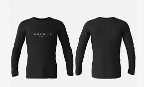 Easily make a long sleeve shirt mockup! Free Long Sleeve T Shirt Front Back Mockup Freemockup