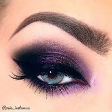 Smokey Black And Purple Eyeshadow Purple Eye Makeup Eye Makeup Makeup