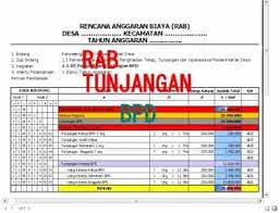 Pekerjaan lokasi alamat luas bangunan luas tanah tahun. Contoh Rab Tunjangan Bpd Tahun 2020 Aplikasi Excel Pdf Format Administrasi Desa