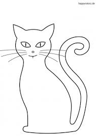 Silhouette Katze Ausmalbild Katze Zum Ausmalen Malvorlage Katze Halloween Katze Basteln