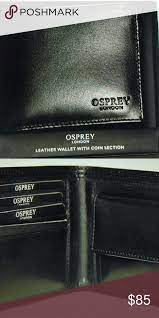 Mens Osprey London Luxury Leather Wallet Black Leather Wallet Wallet Leather Bifold Wallet