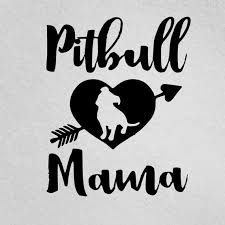 Pitbull Mama With Pitty In Heart With Arrow Pitbull Mom Pit Mom Car Window Laptop Yeti Decal Pitbull Mom Decal Pit Mom Pitbull Mom