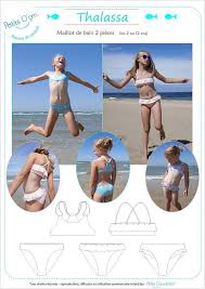 Patron De Couture Au Format Pdf Maillot De Bain 2 Pieces Pour Fille Du 2 Au 12 Ans Ce Modele En Lycra Pr Little Girl Bikini Cute Girl Outfits Bikini Sewing