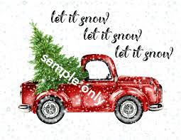 Red truck has become a wonderful christmas time tradition. 5 Free Vintage Truck Christmas Printables The Happy Housie
