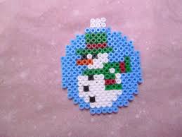 Image Boule De Noel Bonhomme De Neige 2 En Perle Hama Blog De Mes Petites Creations 13 Skyrock Com Hama Beads Patterns Diy Beads Beading Patterns