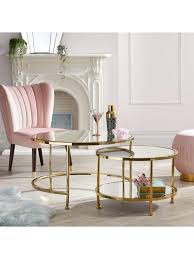 Indulge in a beautiful accent piece for your home with the chic. Aruba Nest Coffee Tables Gold Coffee Table Round Coffee Table Living Room Gold Living Room