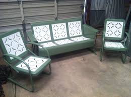 Powdercoated Restored Vintage Metal Patio Gliders Vintage Metal Gliders Old Fashioned In 2020 Cheap Patio Furniture Vintage Patio Furniture Vintage Outdoor Furniture