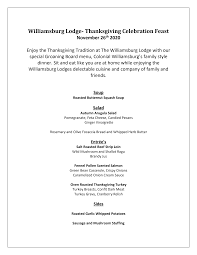 The following restaurants and attractions are open on november 26. Https Www Colonialwilliamsburghotels Com Content Uploads 2020 09 Thanksgiving Lodge Pdf