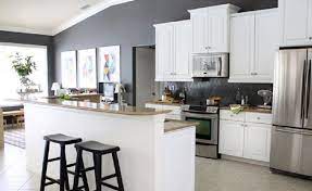 Undoubtedly, stainless steel is the most popular finish for kitchen if you want to paint your cabinets a paint colour that is beyond 'light and bright' you'll need to incorporate a good consistent white somewhere else in your scheme. 10 Best Kitchen Paint Colors