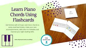 Take the information here and start learning chord piano. Learn Piano Chords Using Flash Cards Amy S Music Nook