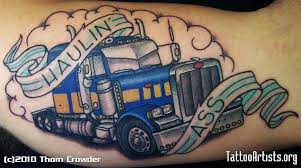 See more ideas about truck tattoo, trucker tattoo, tattoos. 18 Wheel Beauties The Hunt For Big Rig Tattoos Truck Tattoo Trucker Tattoo Cool Trucks