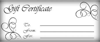 gift certificate template