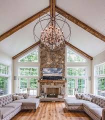 26 Beautiful Vaulted Ceiling Living Rooms In 2020 Vaulted Ceiling Living Room Farm House Living Room Living Room Design Decor