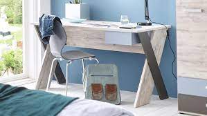 Jugendzimmer schreibtisch in buche 145 cm. Schreibtisch Nona Arbeitstisch Jugendzimmer Sandeiche Weiss Mehrfarbig