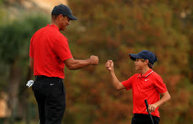 Golfer tiger woods and his wife elin nordegren announce their divorce, saying they are sad that our woods has been a rather more distracted figure than the one we have been used to seeing on. Photos Ex Wife And Current Girlfriend Cheer As Tiger Woods And Son Charlie 11 Compete Together National Post
