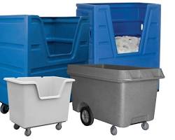 Plastic carts for laundry