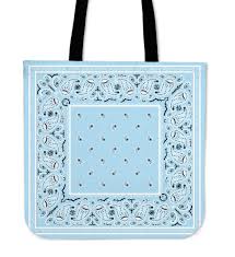 Light Blue Bandana Tote Bag The Bandana Blanket Company