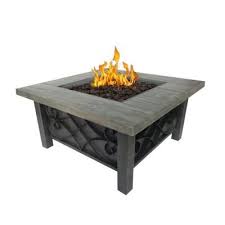 Sadler wood burning fire pit from hampton bay has eye catching decorative legs paired with a rubbed bronze fire bowl that is sure to make any patio pop. Bond Manufacturing Marbella 34 In Square Stainless Steel Propane Fire Pit 67531 The Home Depot Propane Fire Pit Fire Pit Stainless Steel Fire Pit