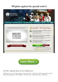 2019 nfl picks and analysis against the spread week 1. Pdf Nfl Picks Against The Spread Week 6 Nfl Picks Against The Spread Week 6 Cbssports Com James Edwards Academia Edu