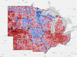 1988 U.S. Presidential Election in the Midwest, Results by  CityTownshipPrecinct : rMapPorn