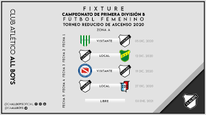 Canlı skor şili primera b primera b 2020 sezonu puan durumu. Fixture Torneo Reducido De Ascenso 2020 De La Primera B Del Futbol Femenino C A All Boys