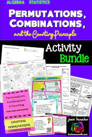 Permutations Combinations Activity Bundle Secondary Math Math Interactive Notebook Algebra Activities