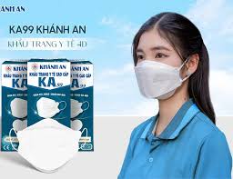 Khẩu trang y tế 4D 4 lớp KA99 Khánh An lọc khuẩn 99%