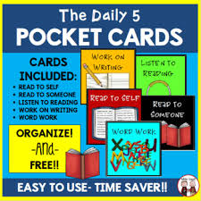 daily 5 choice pocket cards