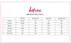 Size Chart Lakuna