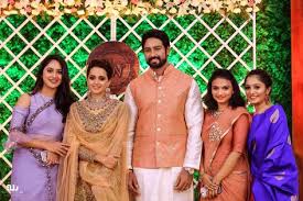 Actress Bhavana S Wedding Reception Full Of Glitz Glamour Bhavana Actress Indian Celebrities Actresses