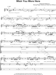 Wish you were here lyrics incubus. Pink Floyd Wish You Were Here Guitar Tab In E Minor Download Print Sku Mn0073592