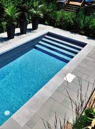 Magnifique Piscine Creusee En Beton Disponible Chez Val Morin Pools Backyard Inground Concrete Swimming Pool Small Backyard Pools