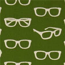 Echino Canvas Designer Fabric Glasses Green From Japan Fabric Design Kokka Fabric Printing On Fabric