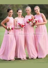 Chiffon Bridesmaid Dress A Line Princess Bateau Long Floor Length With Lace Stacees Bridesmaid Dresses Sleeveless Bridesmaid Dresses Chiffon Bridesmaid Dress