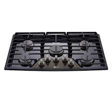 Lg Electronics 30 In Recessed Gas Cooktop In Black Stainless Steel With 5 Burners Including 17k Superboil Burner And Cast Iron Grate Lcg3011bd The Home Depot In 2021 Cooktop Gas Cooktop Black Stainless Steel