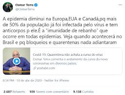 Carlos bolsonaro, osmar terra e nise yamaguchi faziam parte do ministério paralelo. 5k6pgxoizjz24m