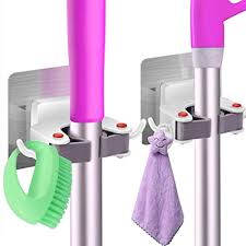 But when you aren't cleaning your floors, you'll need a place to store them. Buy Lunawish Mop And Broom Holder Wall Mount Best Broom Organizer Hook Self Adhesive Hanger For Kitchen Bathroom Over The Door Single Mop Storage Hanging Rack 2 Pack Online In Qatar B07p65x835
