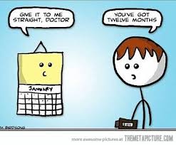 Youve Got 12 Months To Live Doctor Humor Funny Calendars Funny Puns Doctor Humor