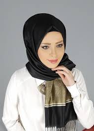 Siyah Desenli Sal Modelleri Moda Sal Siyah