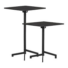 Louez dès maintenant un ensemble de tables hautes pour vos cocktails et événements. Table Haute Carree Lyde Noir Coffee Meuble