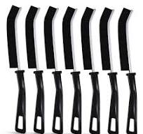 7PCS Hard Bristle Crevice Cleaning Brush,Black 1 each