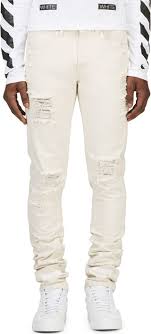 Black And White Jeans Mens Off White Off White Distressed Natural Denim Jeans Black Jeans Men Mens Designer Jeans Skinny Jeans Men