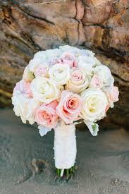 Pink And White Beach Wedding At Crystal Cove Rose Bridal Bouquet Wedding Bouquets Pink White Rose Bouquet