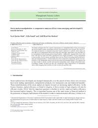 For the liquid asset that buffett is not giving away to charities. Pdf Stock Market Manipulation A Comparative Analysis Of East Asian Emerging And Developed Financial Markets