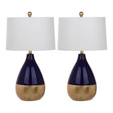 Illuminate your home with navy blue lamps from zazzle. Safavieh 2 Pc Kingship Navy Gold Table Lamp Set