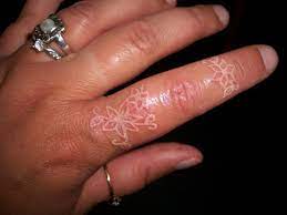 White Finger Tattoo White Finger Tattoos Finger Tattoos Flower Finger Tattoos