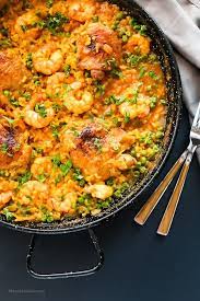 Chicken Thighs And Shrimp Paella Recipe By Love Keil Www Munchkintime Com Paellarecipe Paella Recipe Easy Paella Recipe Homemade Paella
