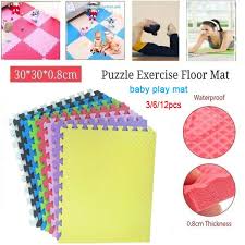 3 6 12pcs Soft Puzzle Gym Yoga Mats Eva Foam Mat Floor Pad Baby Play Mat Walmart Com Walmart Com